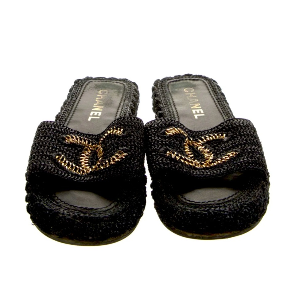 Chanel Authentic Woven Slides Final Price